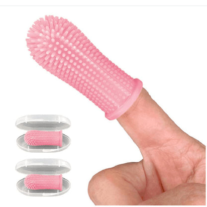 Pet Fingertip Cleaning Silicone Toothbrush - 2 Piece