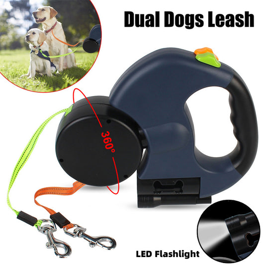 Dual Retractable 360° Twist Leash
